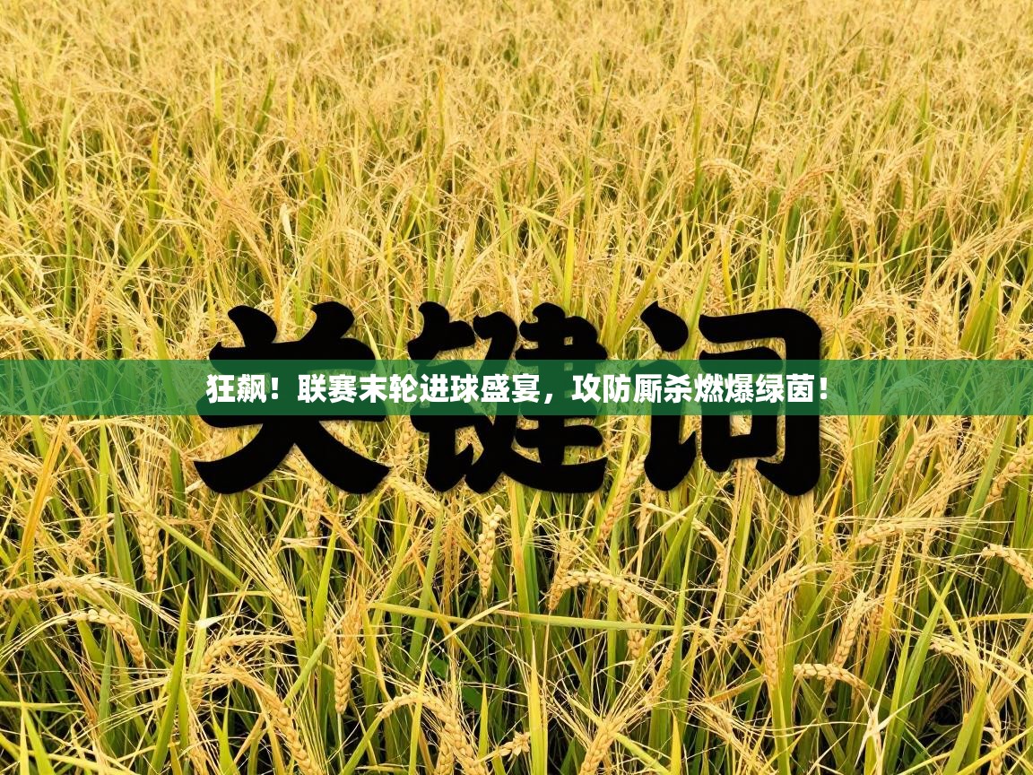 狂飙！联赛末轮进球盛宴，攻防厮杀燃爆绿茵！  第2张